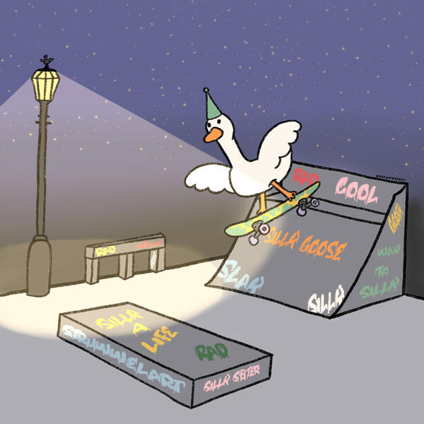 Skating Goose